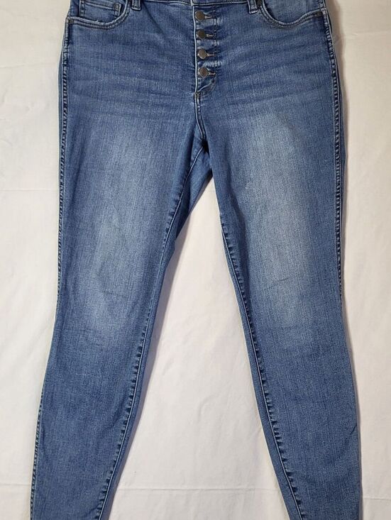 Kut from the Kloth Denim - Kut From The Kloth Women's High Waist Button Fly Skinny Jeans Size 12 with Fray